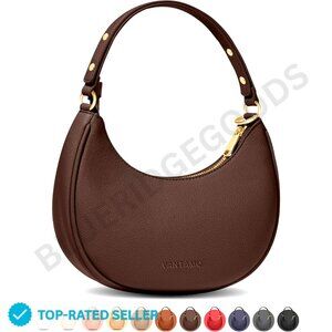 Brand New Vantamo Bag Half Moon Brown RFID Clutch